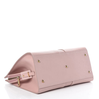 Saint Laurent Textured Calfskin Medium Cabas ChYc Light Pink 4 of 9