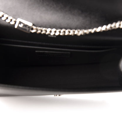 Saint Laurent Grain De Poudre Medium Classic Monogram Kate Satchel Black 5 of 10