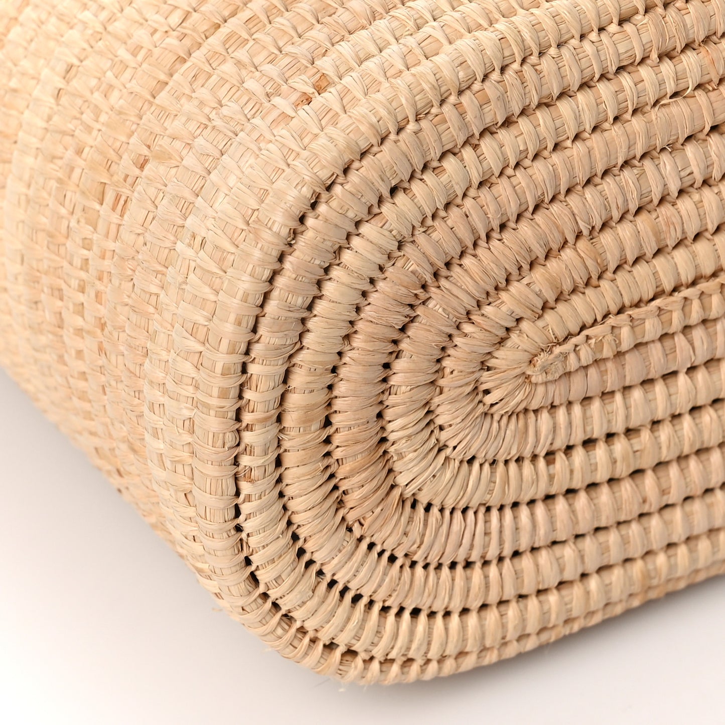 Raffia Small Square Basket Tote Bag Natural Tan