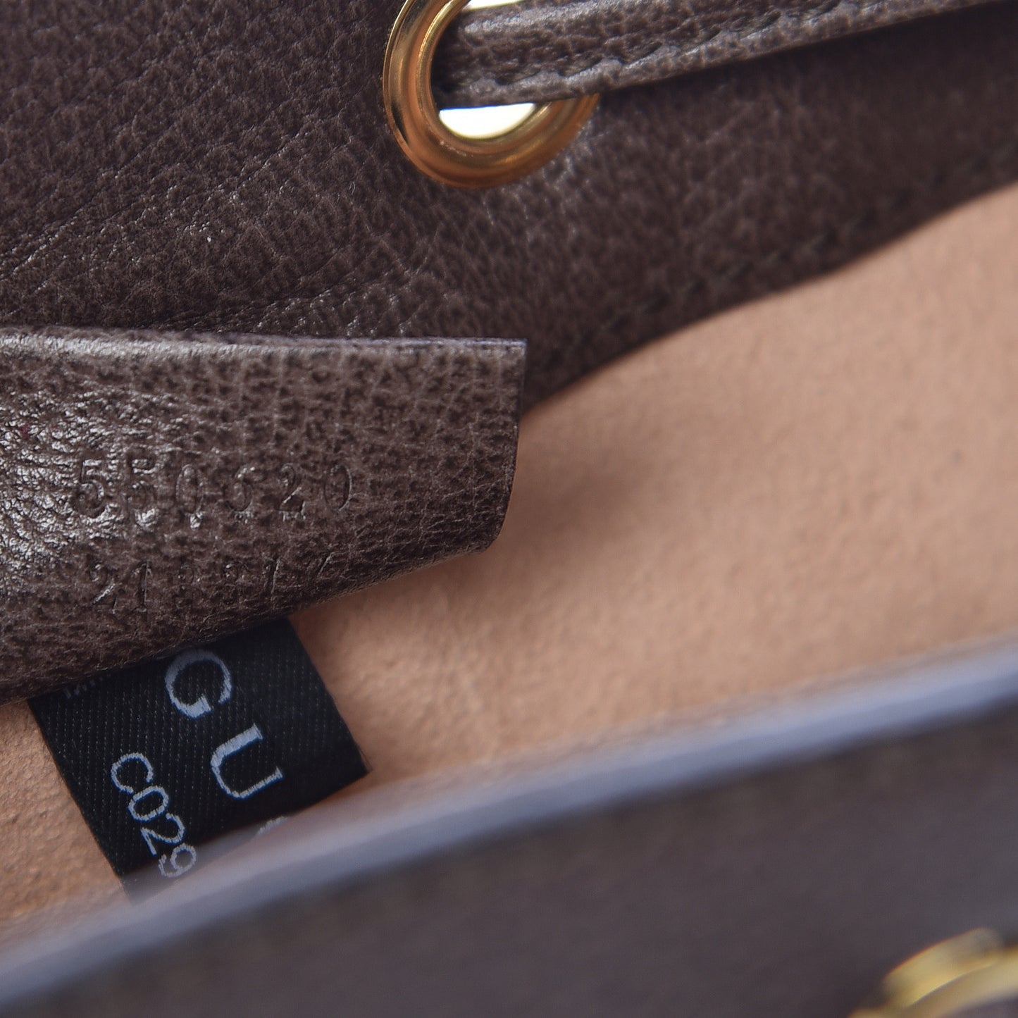 GG Supreme Monogram Web Mini Ophidia Bucket Bag Brown
