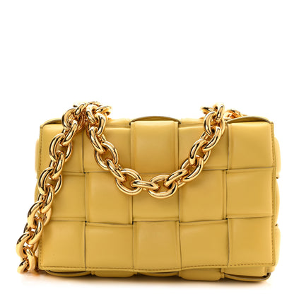 Bottega Veneta Lambskin Maxi Intreccio Padded Chain Cassette Crossbody Bag Corn 1 of 11