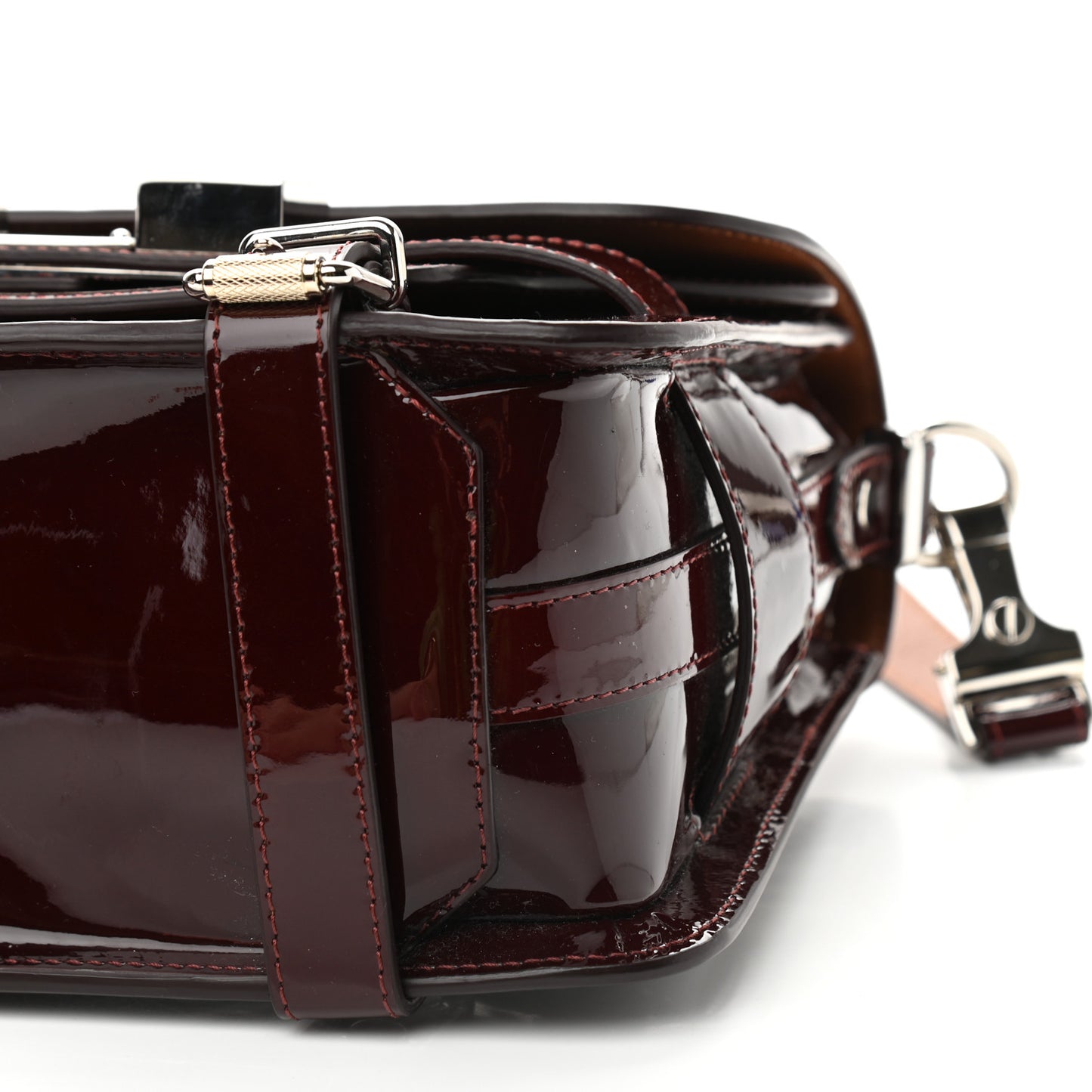 Patent Mini PS11 Classic Shoulder Bag Burgundy