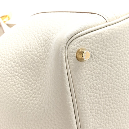 Hermes Taurillon Clemence Matte Alligator Picotin Lock Touch 18 PM Beton 9 of 13