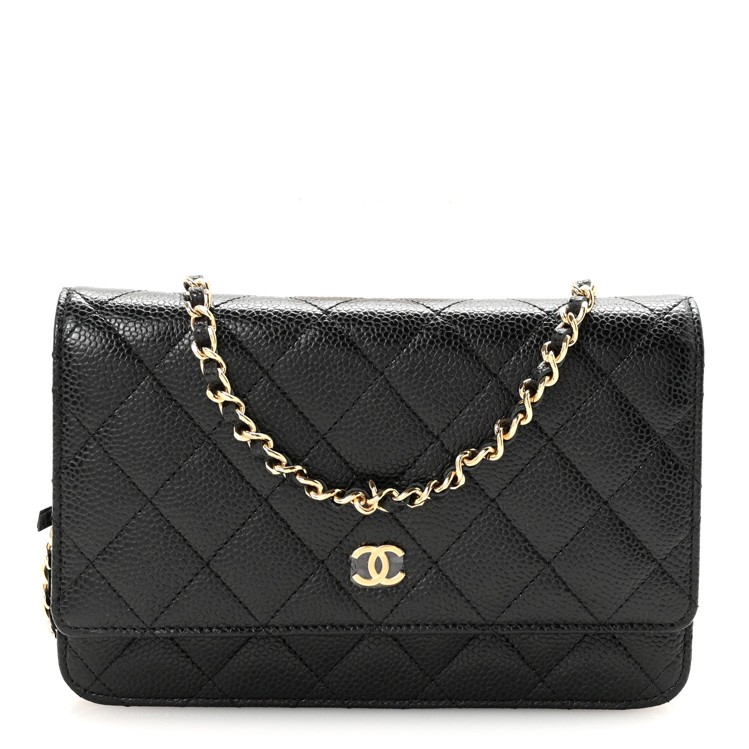 Chanel Caviar Quilted Wallet on Chain WOC Black 1 of 12