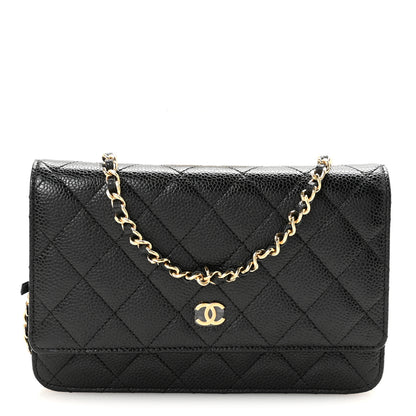 Chanel Caviar Quilted Wallet on Chain WOC Black 1 of 12