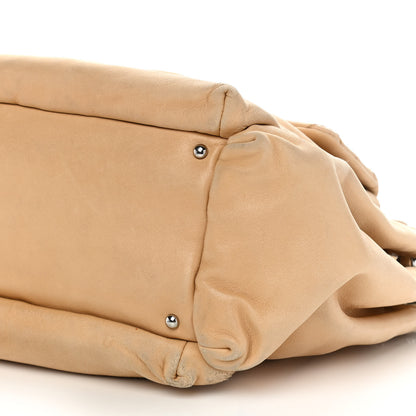Chanel Lambskin Quilted Shoulder Flap Bag Beige 9 of 14