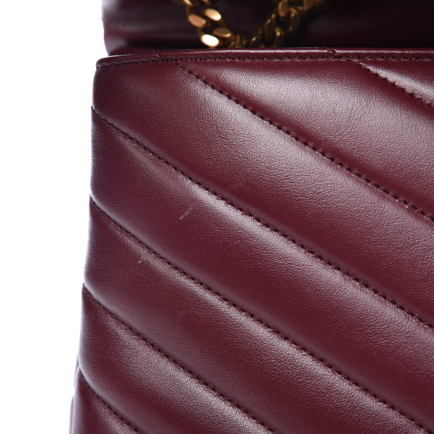Calfskin Y Quilted Monogram Medium Loulou Chain Satchel Palissandre