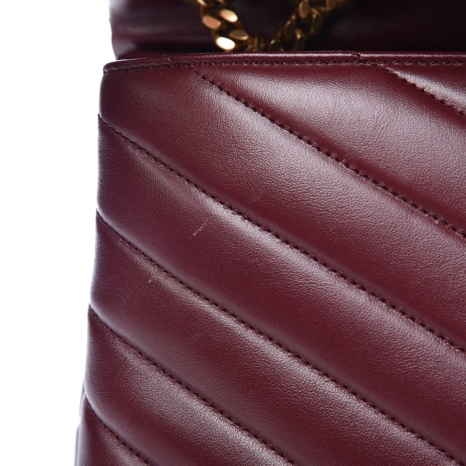 Saint Laurent Calfskin Y Quilted Monogram Medium Loulou Chain Satchel Palissandre 12 of 15