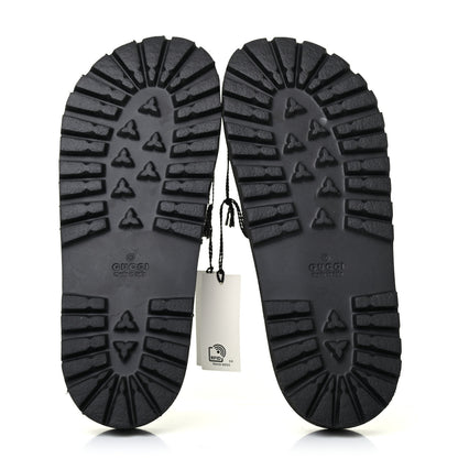 Gucci Rubber Web Mens Lug Sole Slide Sandals 7 Black Green Red 4 of 4