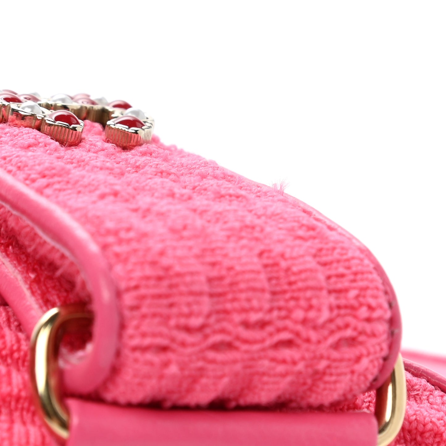 Knit Fabric Velcro Dad Sandals 40 Pink