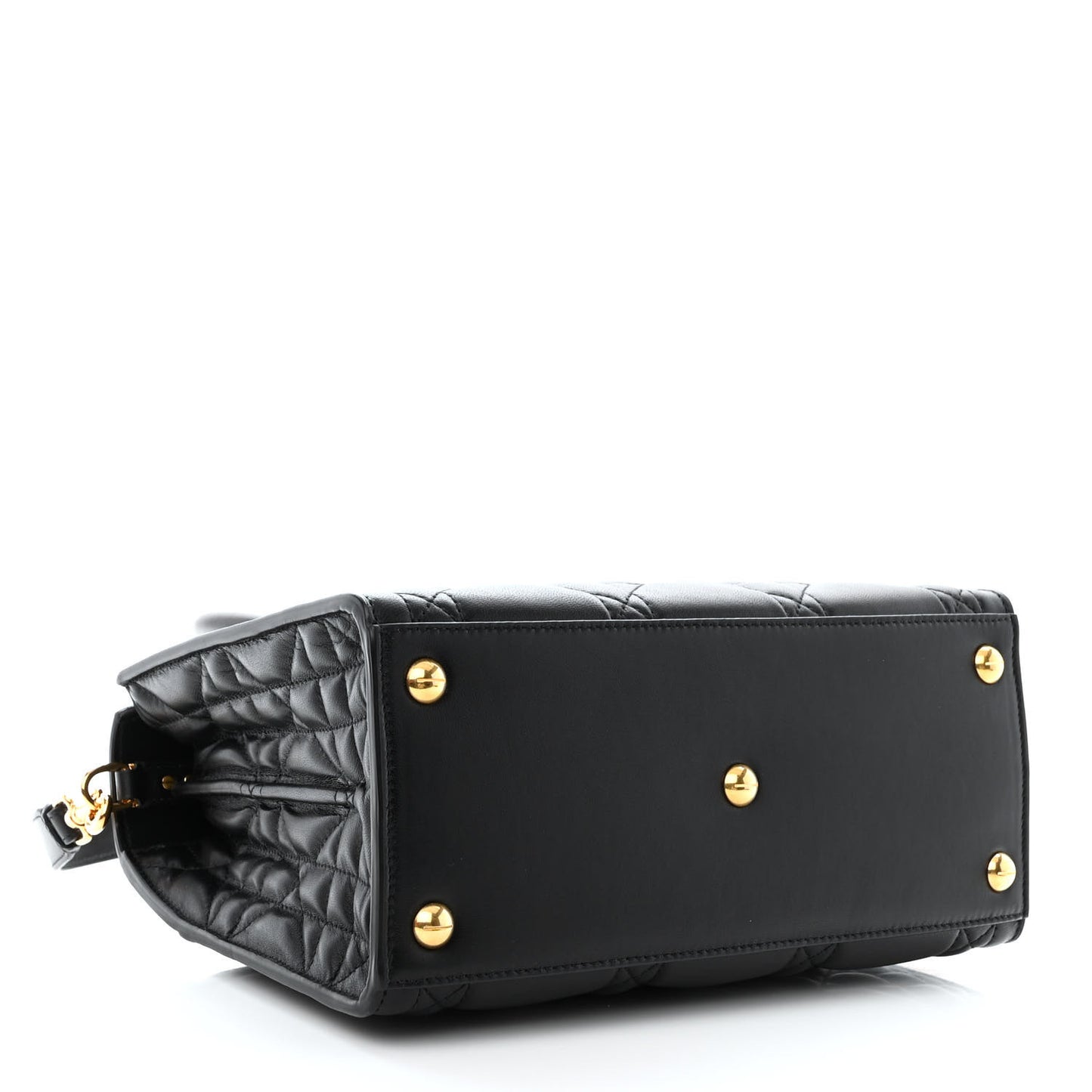 Calfskin Macrocannage Medium St. Honore Tote Black