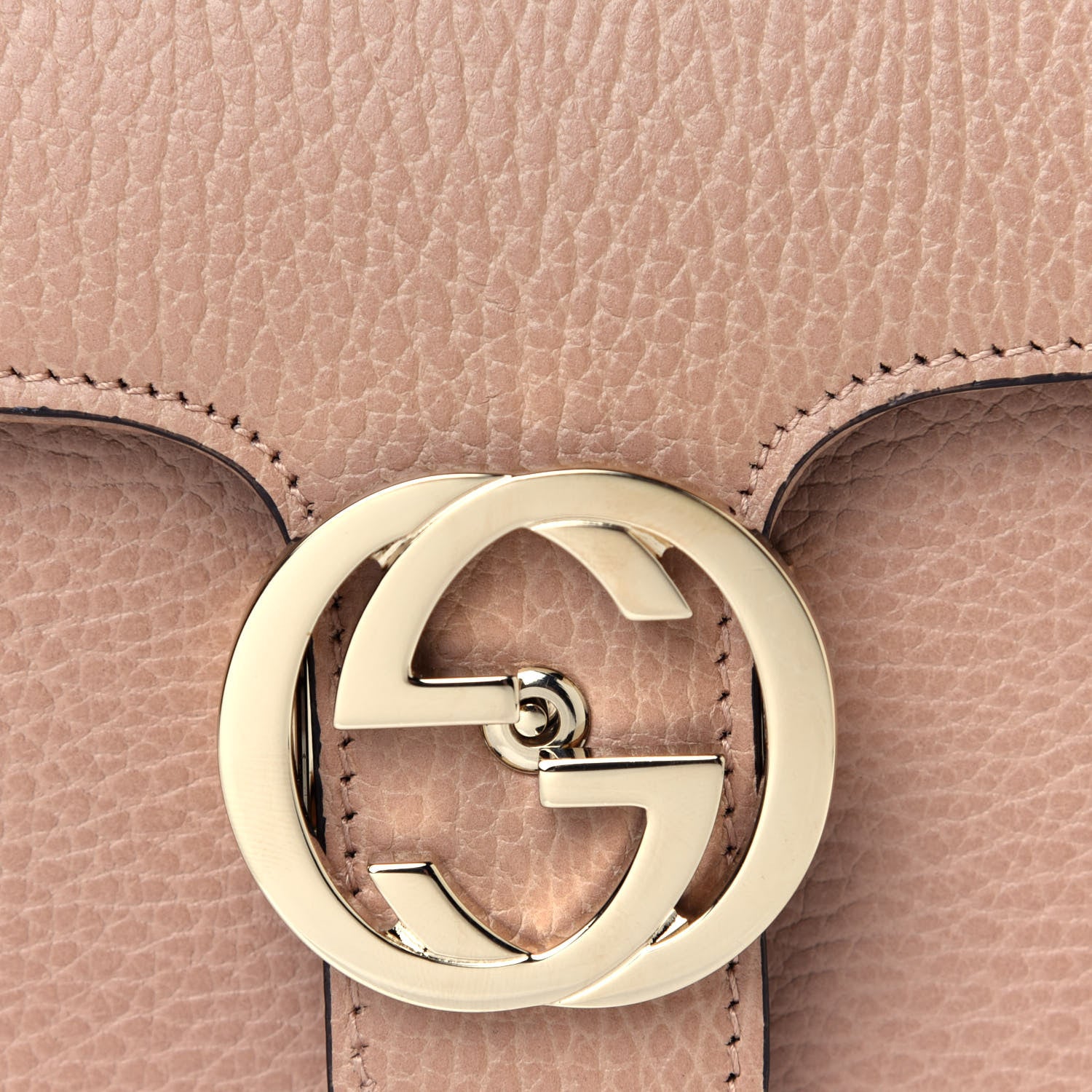 Gucci Dollar Calfskin Small Interlocking G Shoulder Bag Camelia 11 of 11