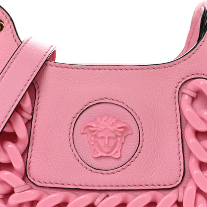 Versace Calfskin La Medusa Mini Chain Hobo Bag Baby Pink 8 of 11