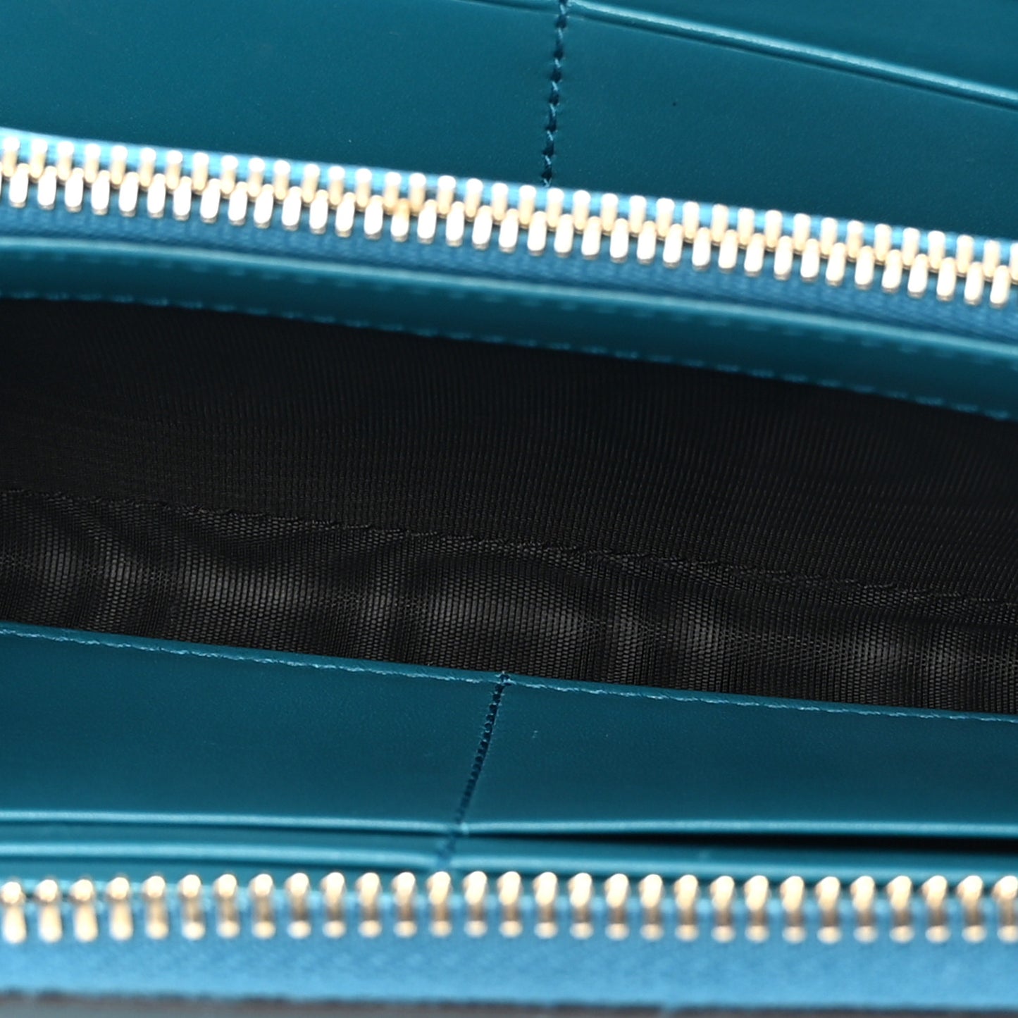Bright Diamante Zip Around Wallet Turquoise
