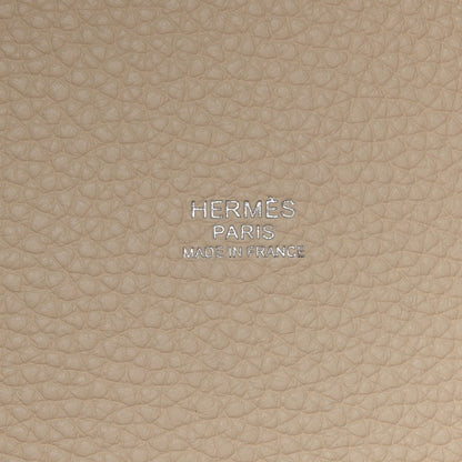Hermes Taurillon Clemence Casaque Picotin Lock 22 Gold Etoupe Nata 6 of 12