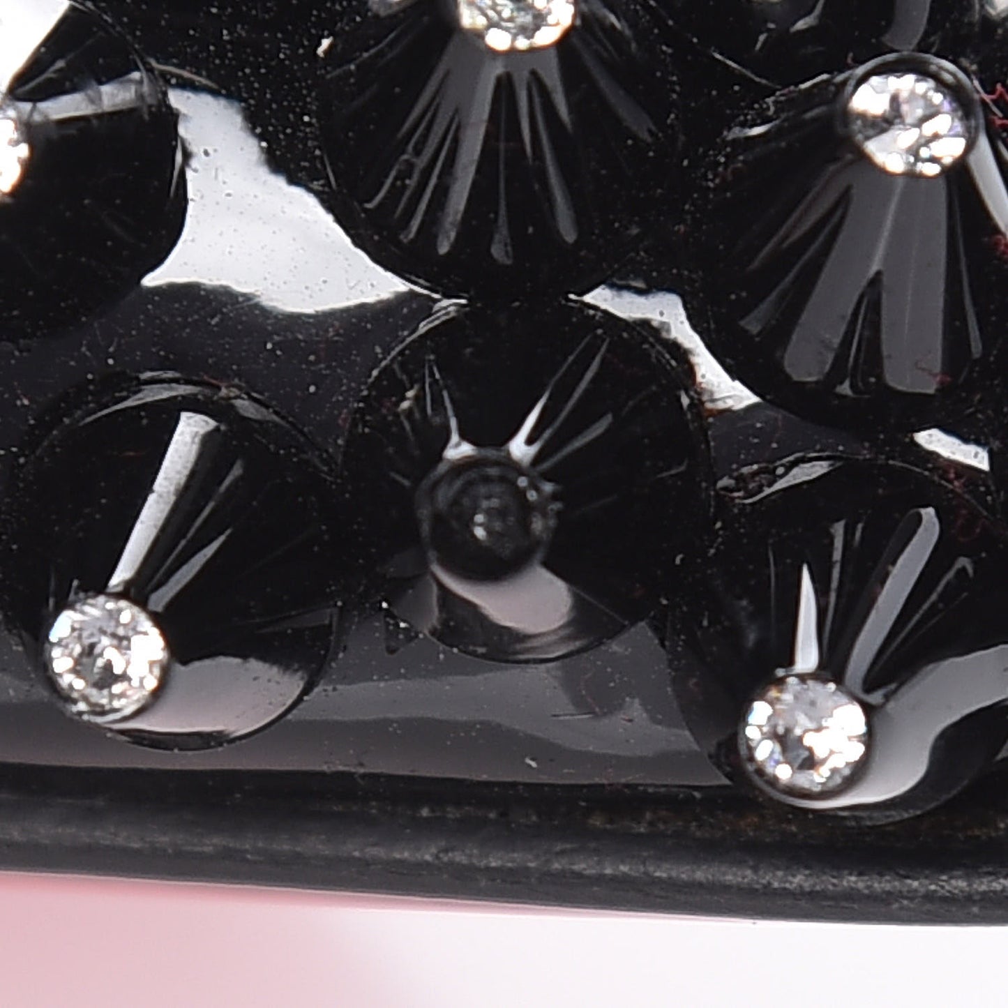 Patent Diamond Spikes 120 Pumps 39 Black Crystal