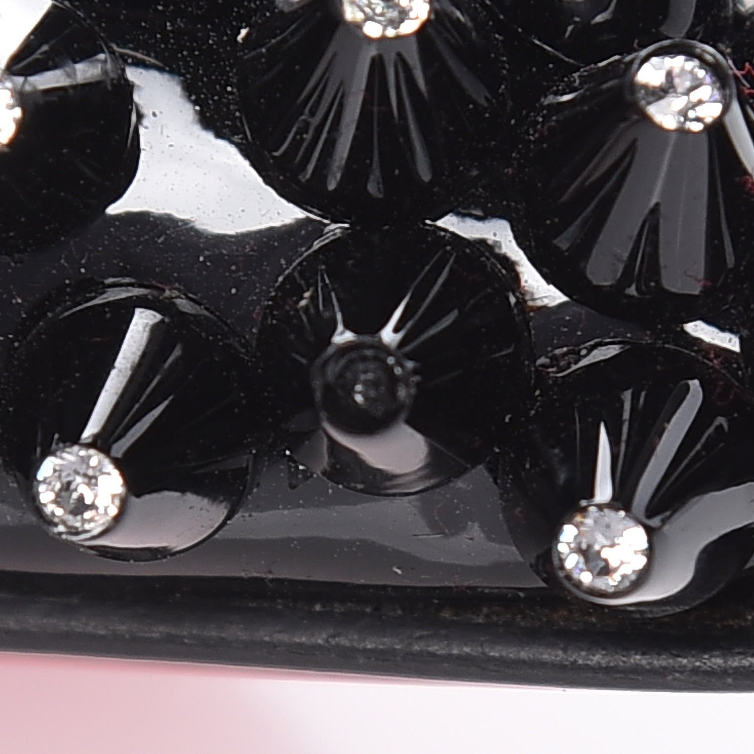 Christian Louboutin Patent Diamond Spikes 120 Pumps 39 Black Crystal 13 of 14