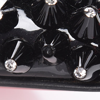 Christian Louboutin Patent Diamond Spikes 120 Pumps 39 Black Crystal 13 of 14
