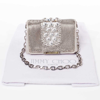 Jimmy Choo Crystal Embellished Mesh Cecile Clutch Bag 9 of 9