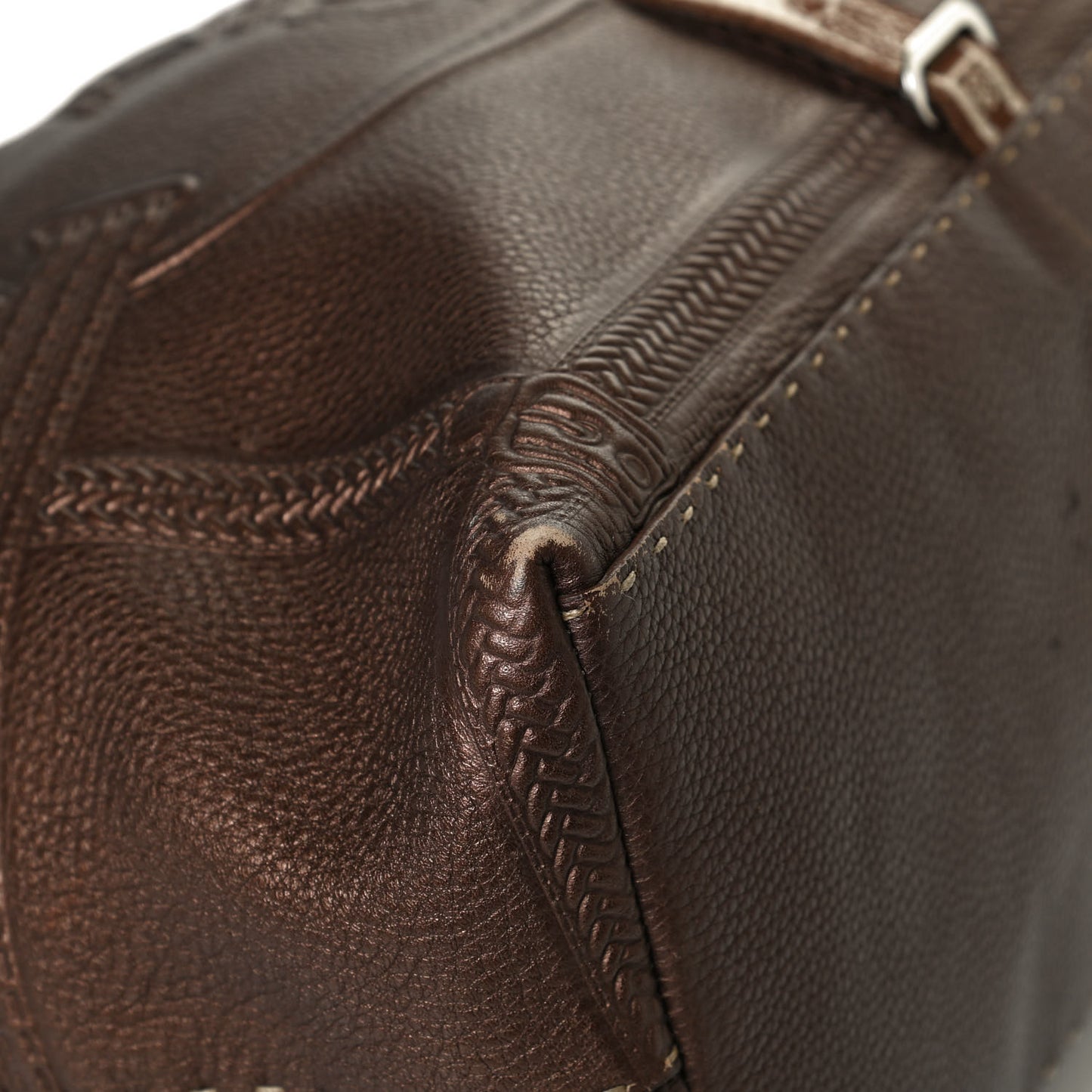 Calfskin Romano Selleria Large Villa Borghese Tote Bronze