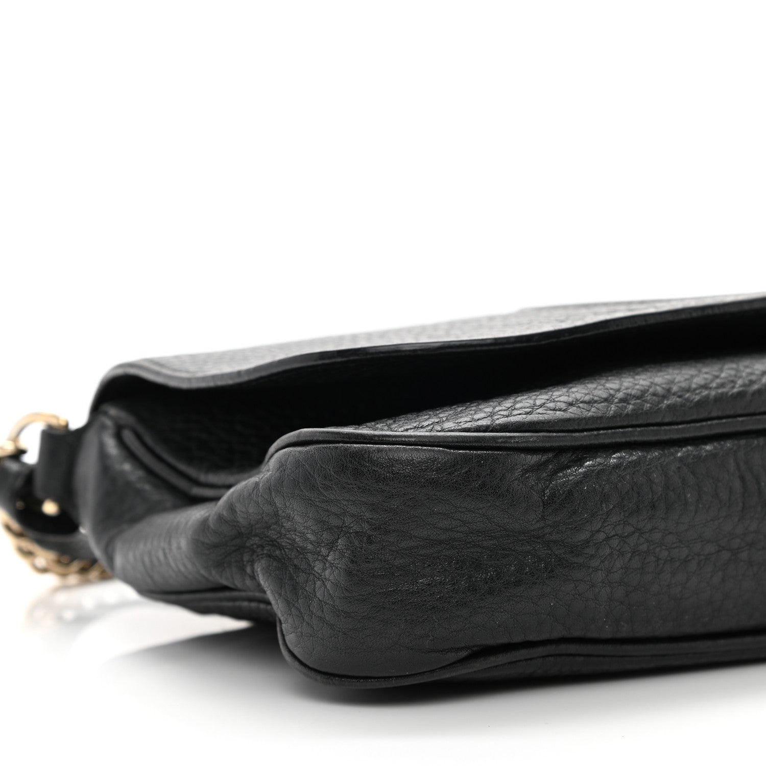 Gucci Pebbled Calfskin Medium Soho Flap Crossbody Black 10 of 15