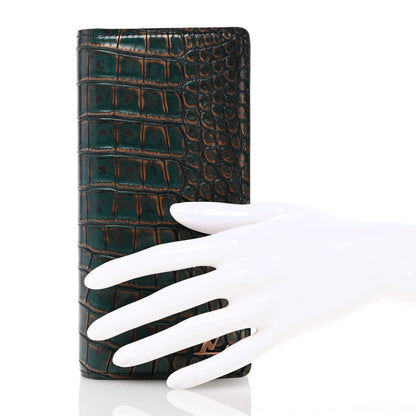 Louis Vuitton Alligator Brazza Wallet Metallic Copper 2 of 9