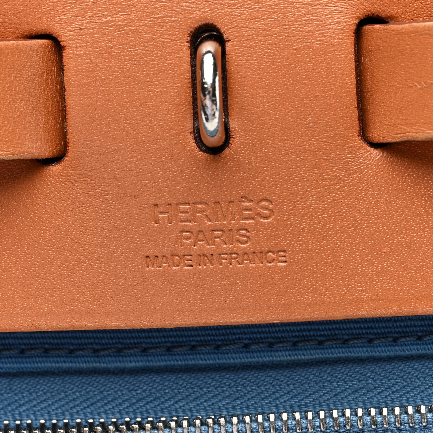 Hermes Toile Vache Hunter Herbag Zip 39 MM Bleu Izmir Natural 7 of 12