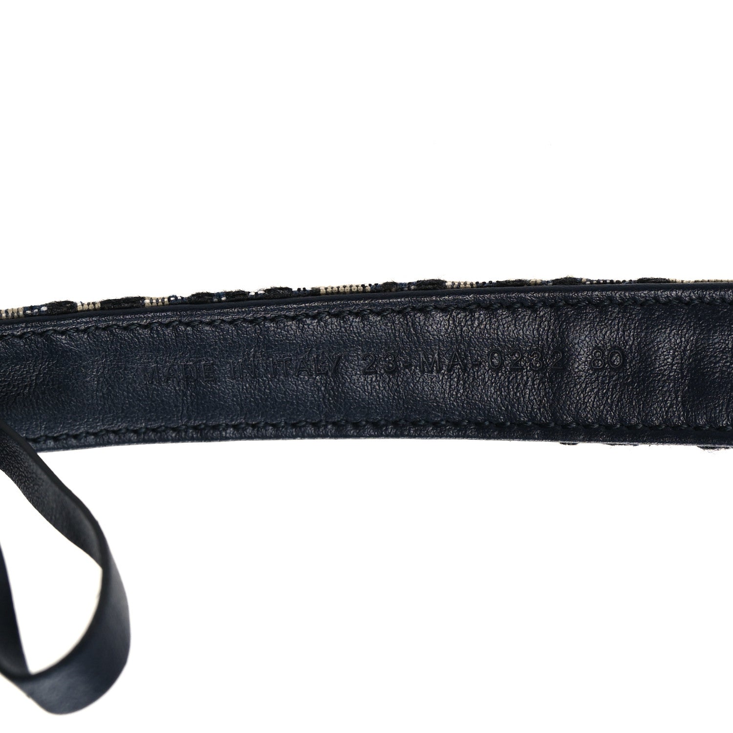 Christian Dior Jacquard Oblique 20mm Saddle Belt 80 32 Blue 6 of 6