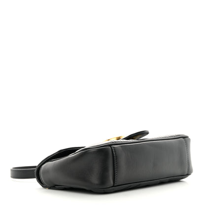 Gucci Calfskin Matelasse Mini GG Marmont Shoulder Bag Black 4 of 13