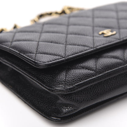 Chanel Caviar Quilted Wallet On Chain WOC Black 12 of 15