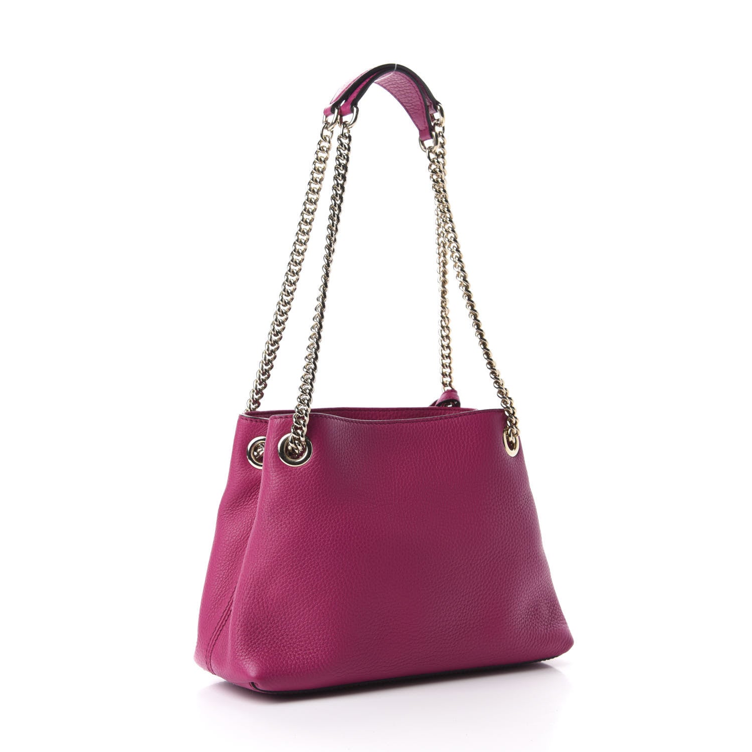 Gucci Cellarius Calfskin Small Soho Chain Shoulder Bag Bright Bouganville 3 of 13