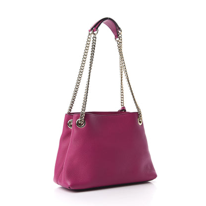 Gucci Cellarius Calfskin Small Soho Chain Shoulder Bag Bright Bouganville 3 of 13