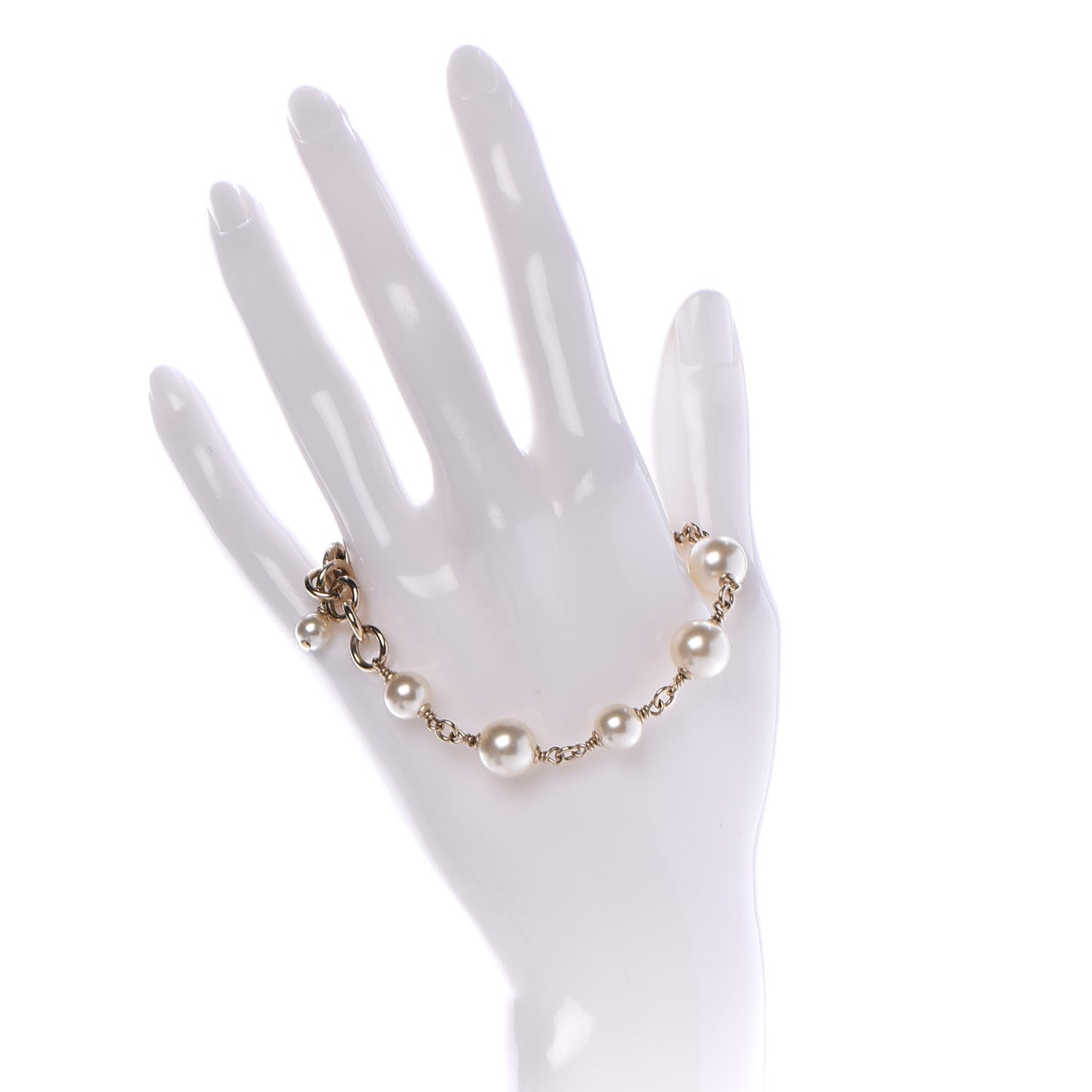 Pearl CC Bracelet Gold