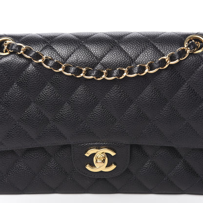 Chanel Caviar Quilted Medium Double Flap Black 10 of 15