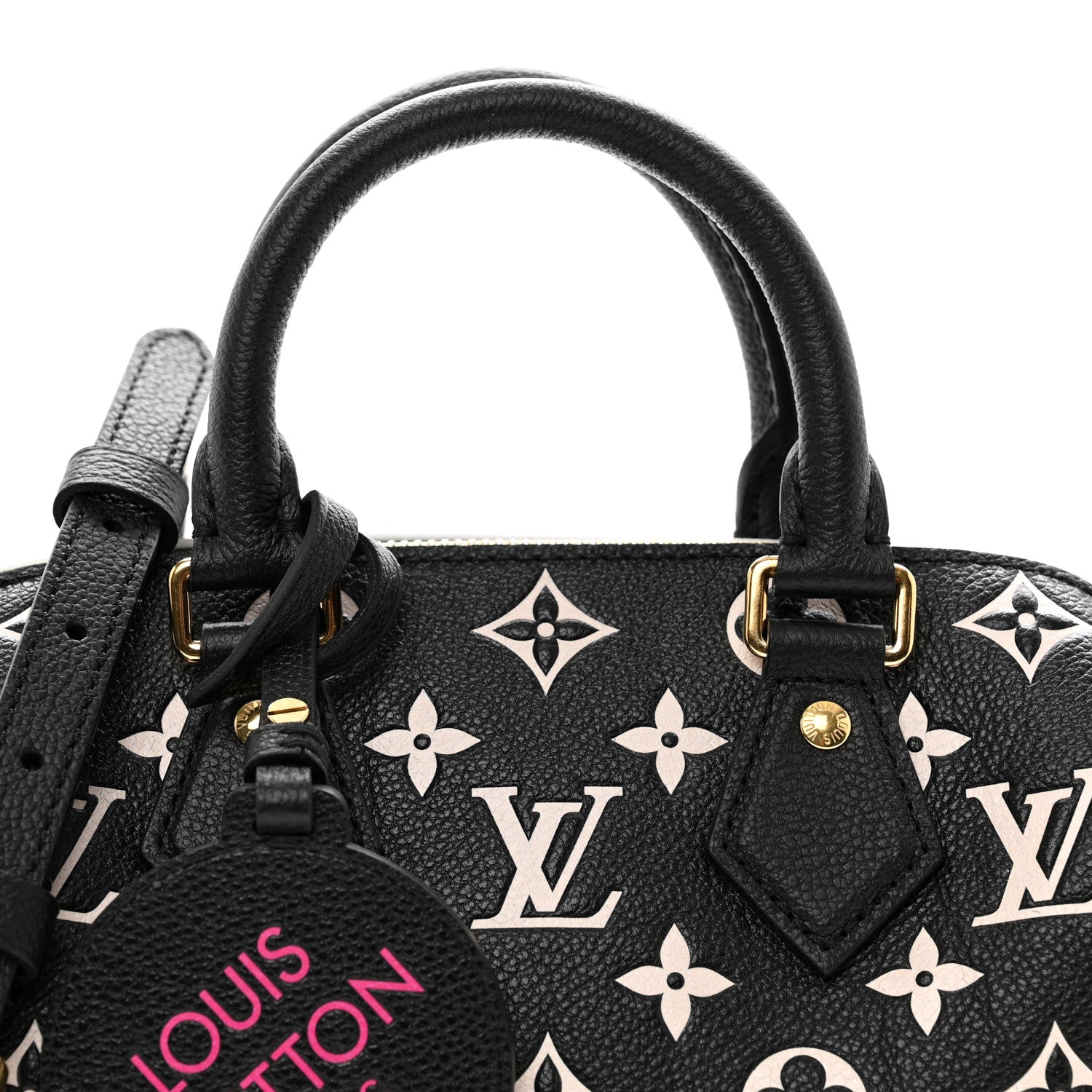 Louis Vuitton Empreinte Monogram Spring in the City Speedy Bandouliere 20 Black White Pink 7 of 9