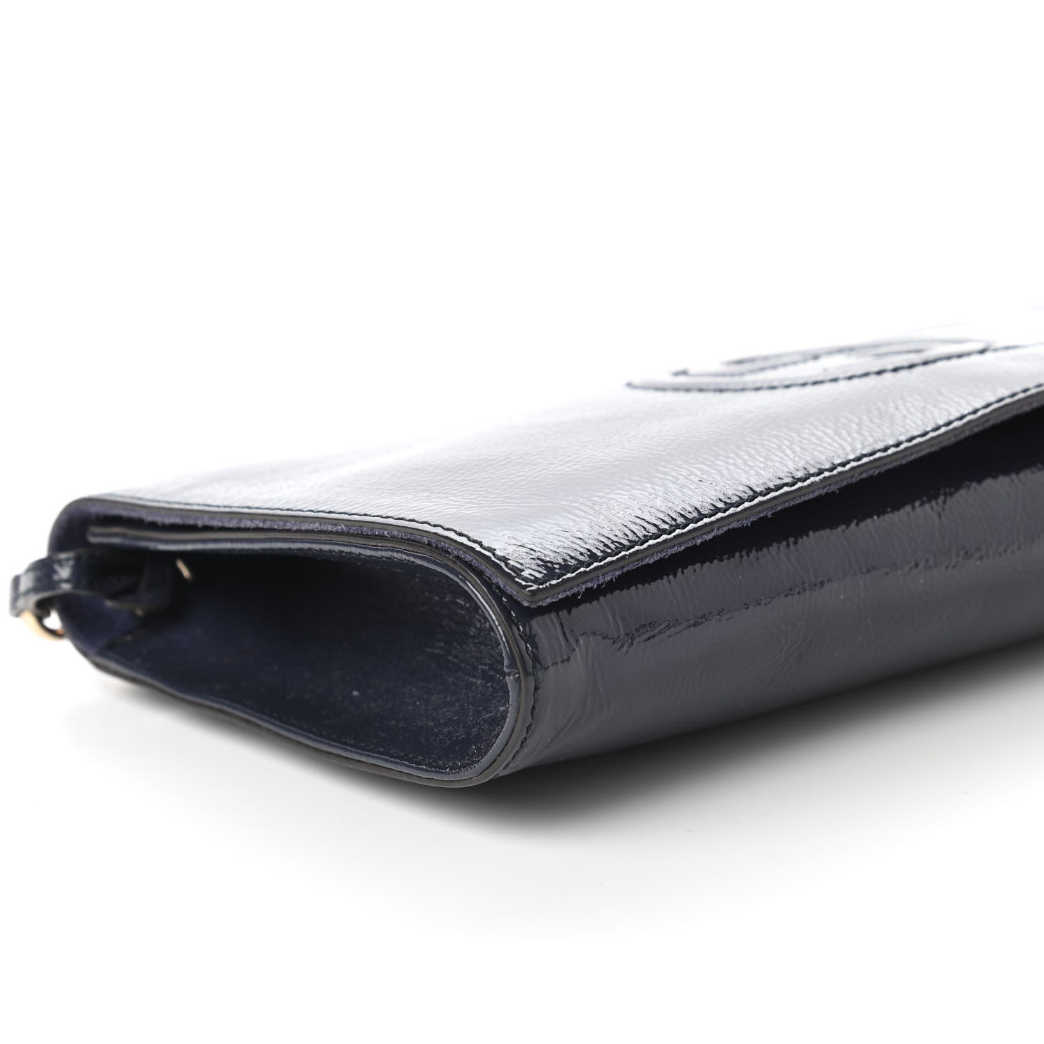 Gucci Soft Patent Medium Soho Clutch Uniform Blue 6 of 10