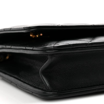 Chanel Lambskin Quilted Wallet On Chain WOC Black 10 of 12