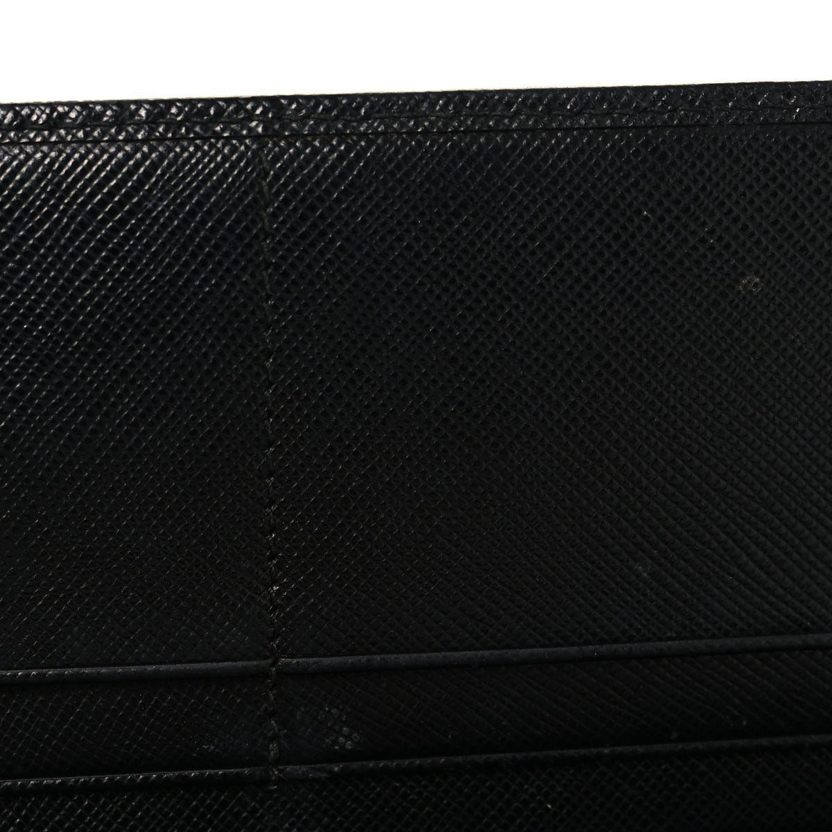 Prada Saffiano Triangle Continental Flap Wallet Black 8 of 8