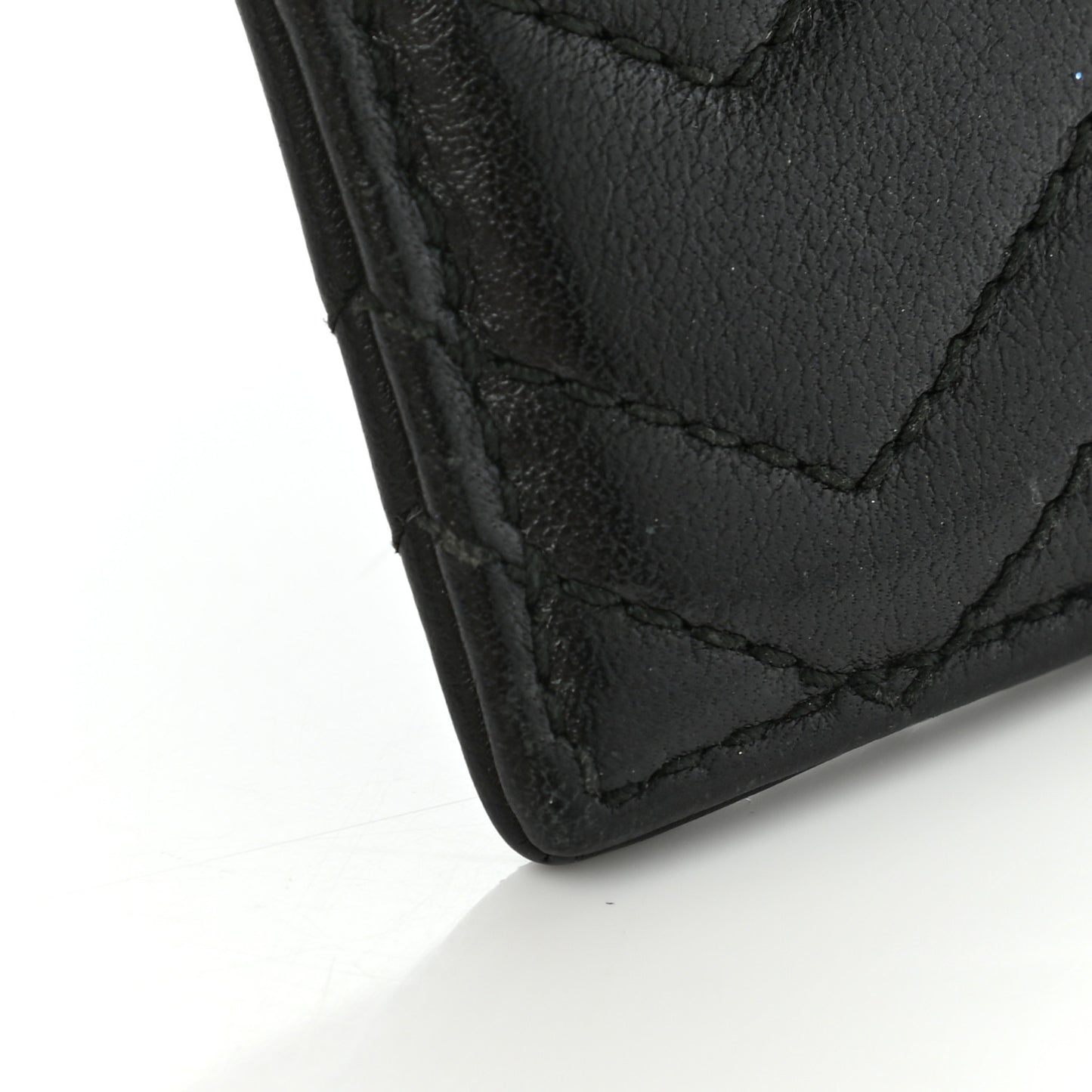 Calfskin Matelasse GG Marmont Card Holder Black