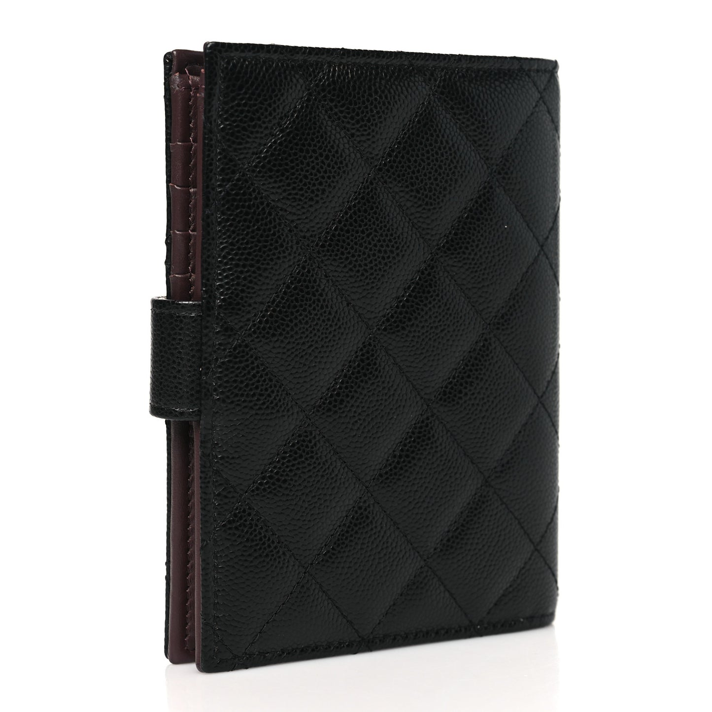 Caviar Quilted Passport Holder Black