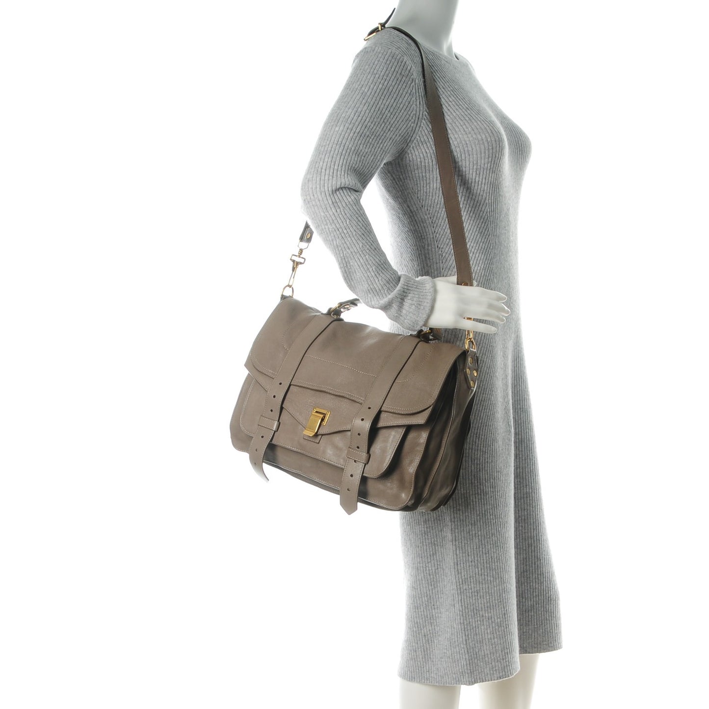 Lambskin Large PS1 Satchel Smoke