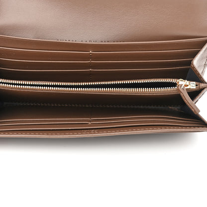 Fendi Vitello Soft F is Fendi Bi-Color FF 1974 Embossed Continental Envelope Wallet Maya Black 5 of 7