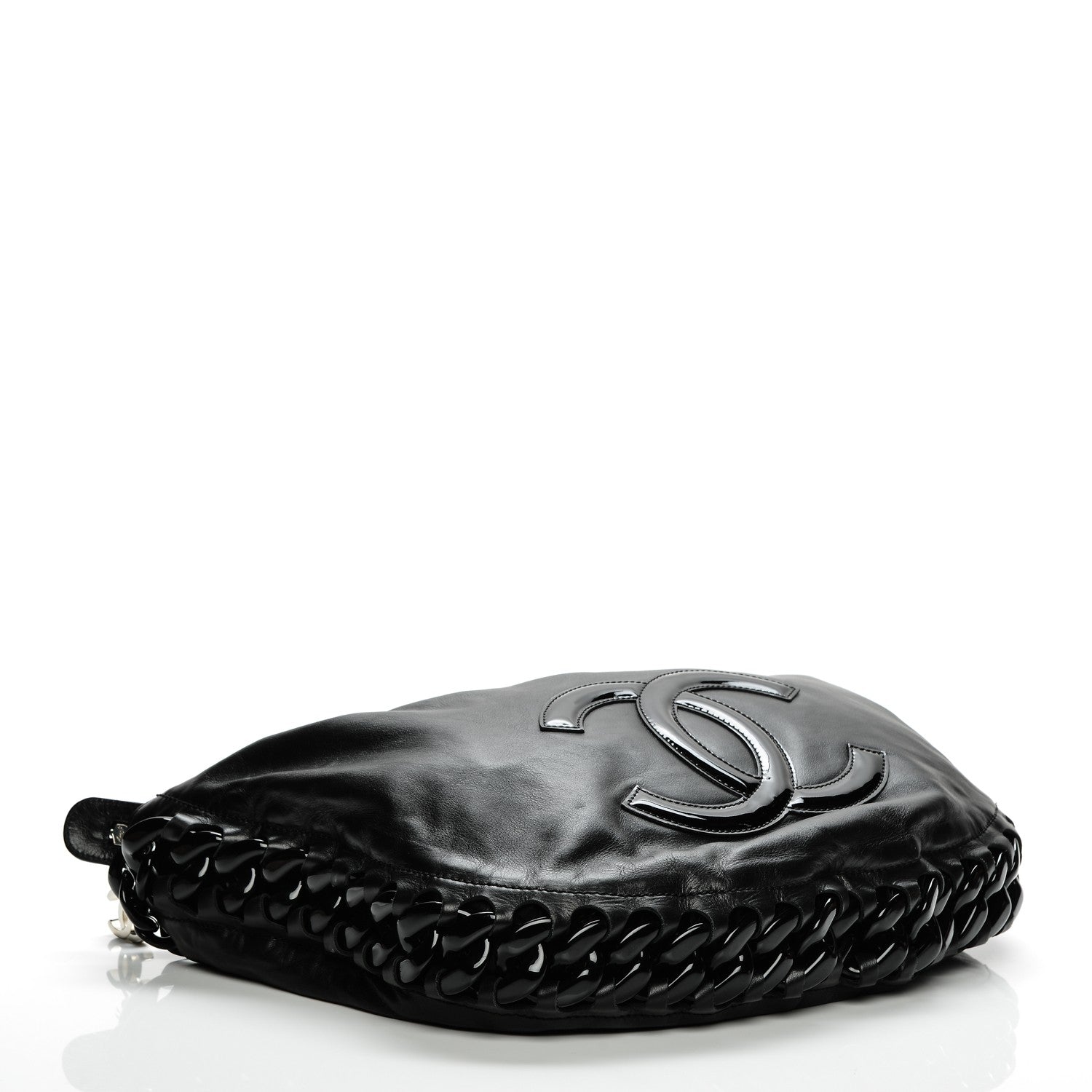 Chanel Calfskin Modern Chain Rhodoid Hobo Black 4 of 8