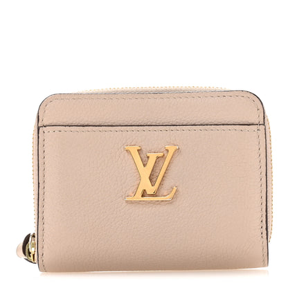 Louis Vuitton Calfskin Lockme Zippy Coin Purse Greige 1 of 9