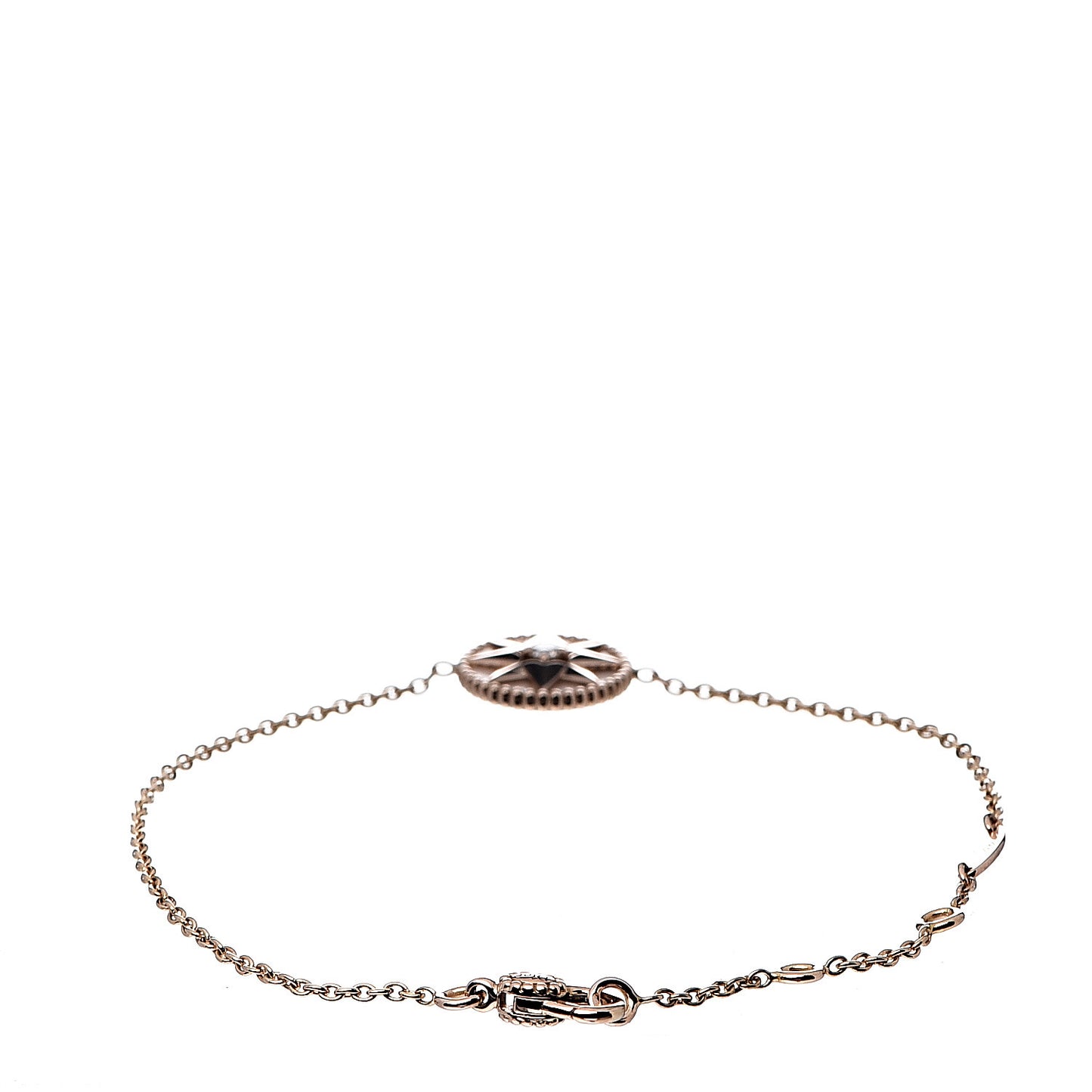 18K Rose Gold Diamond Pink Opal Rose Des Vents Bracelet