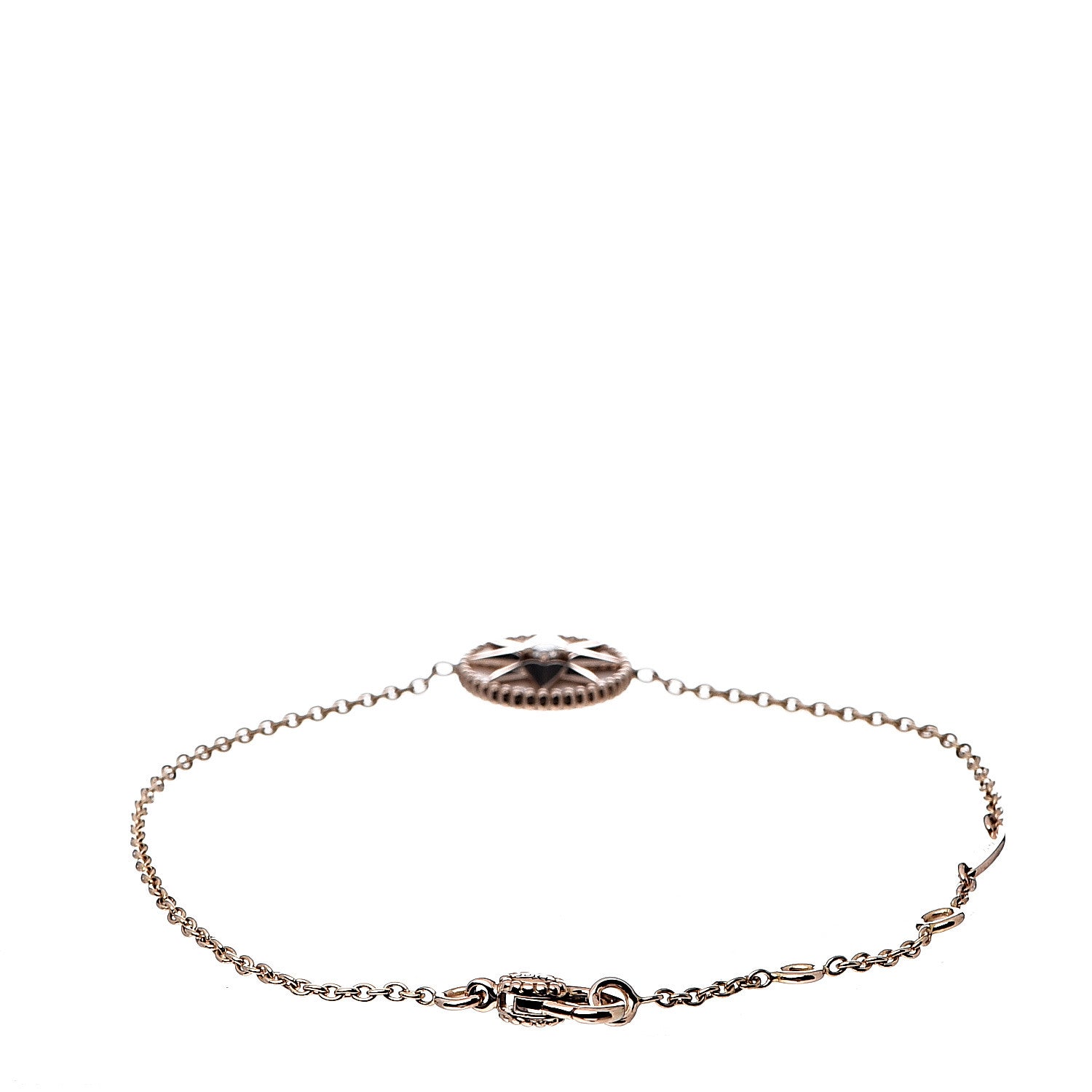 Christian Dior 18K Rose Gold Diamond Pink Opal Rose Des Vents Bracelet 3 of 7