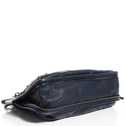 Lanvin Quilted Lambskin Amalia Medium Shoulder Bag Bleu Nuit 4 of 7