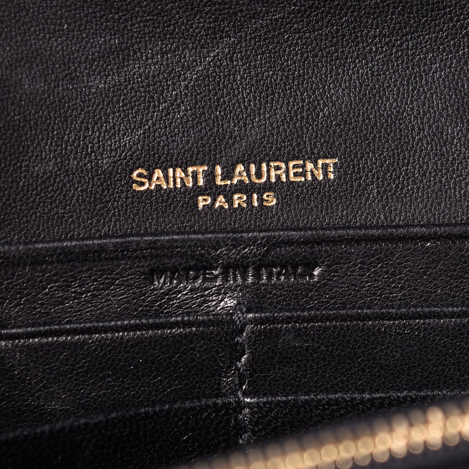 Saint Laurent Lambskin Matelasse Monogram Large Vicky Continental Wallet Black 6 of 11