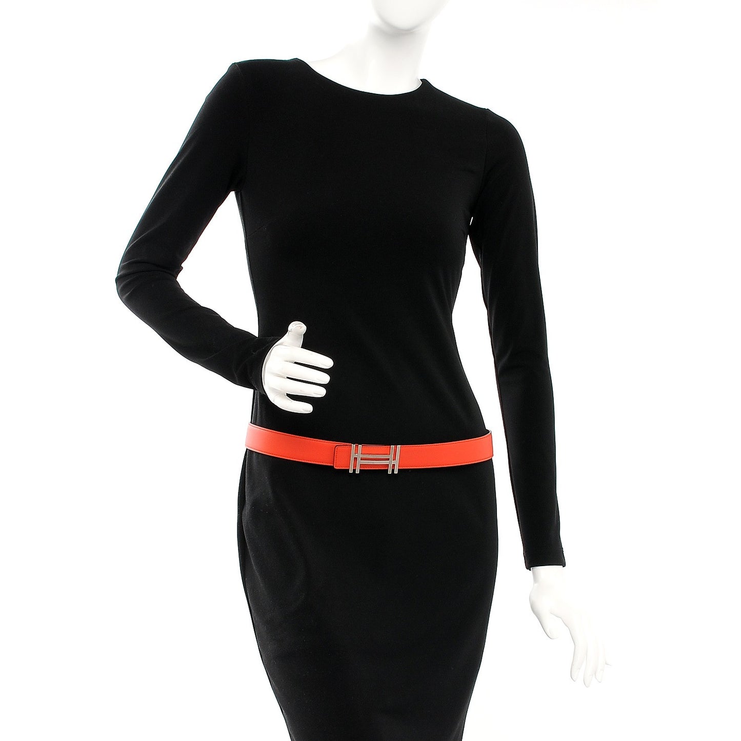 Swift Epsom 32mm Au Carre H Belt 85 Anemone Capucine