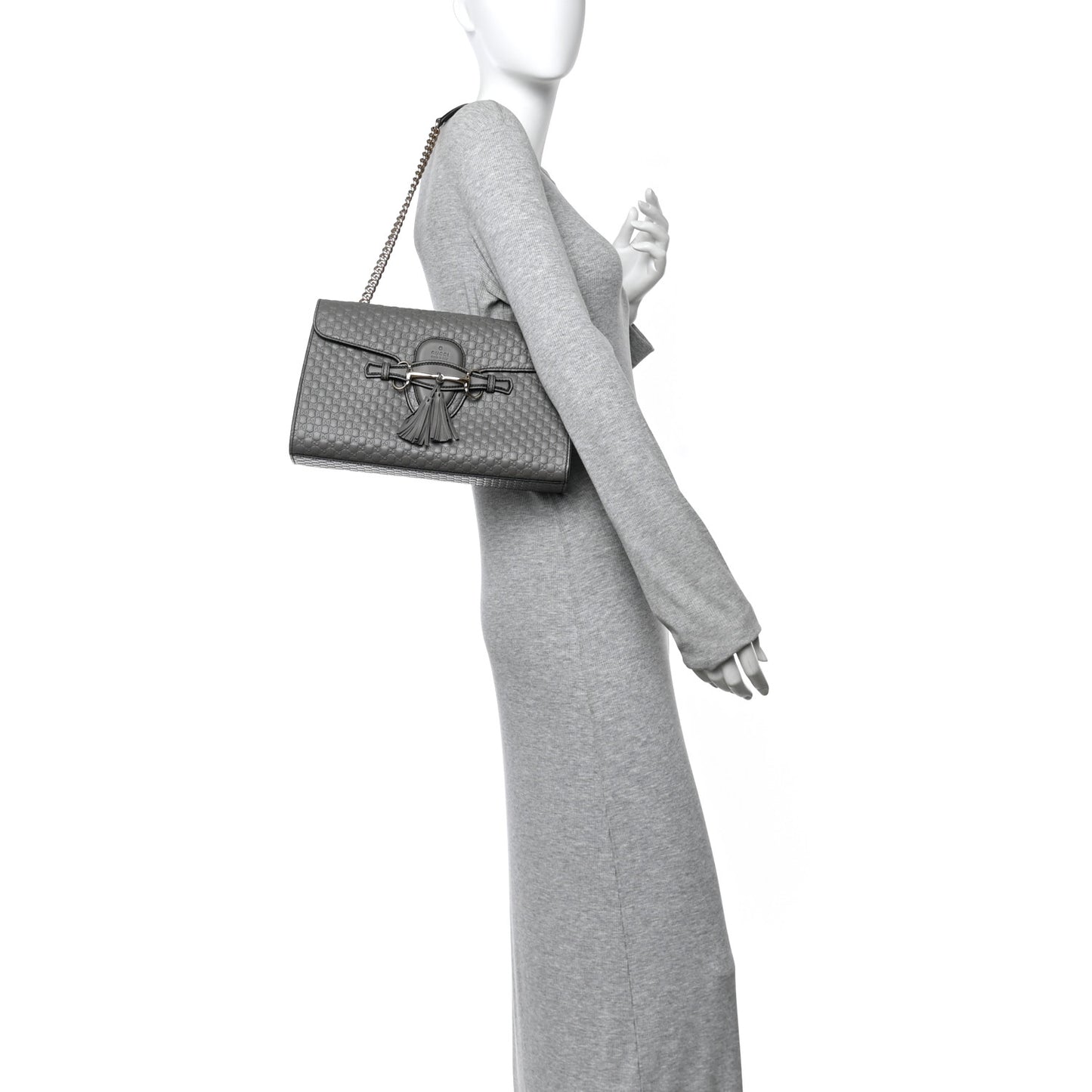 Soft Microguccissima Medium Emily Chain Shoulder Bag Loess